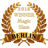 Thomas Majka und Vincent Frommer beim Gewinn des Magic Slam 2018 in Berlin