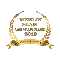 Auszeichnung für den Gewinn des Merlin Slam 2025 in Berlin